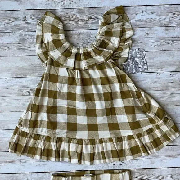 Kate Quinn Gingham Ruffle Pinafore Dress and Bloomers - Picture 3 of 6